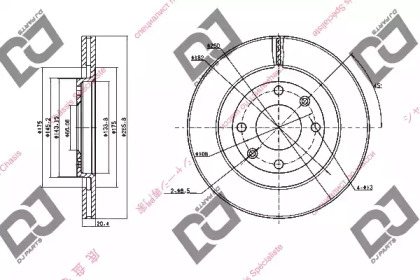 Тормозной диск DJ PARTS BD1537